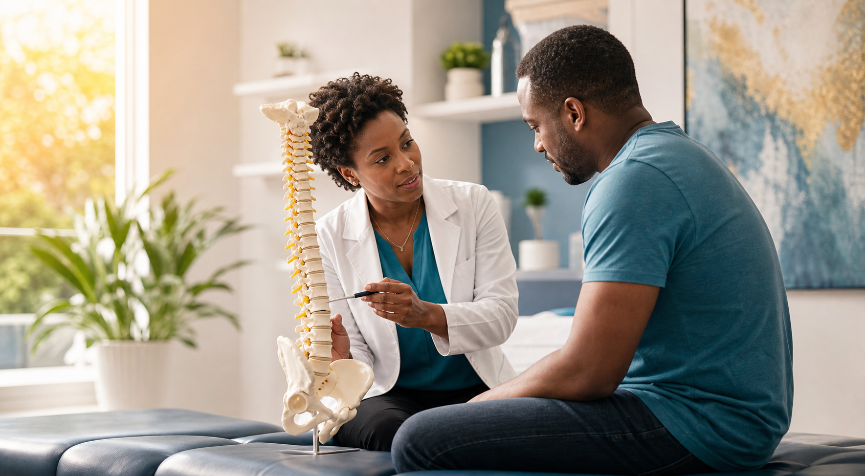 Modern chiropractic wellness consultation